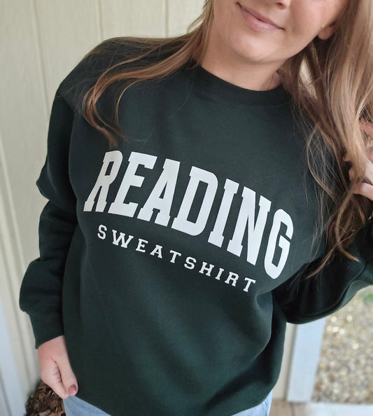 READING SWEATSHIRT Deep Green Crewneck Sweatshirt