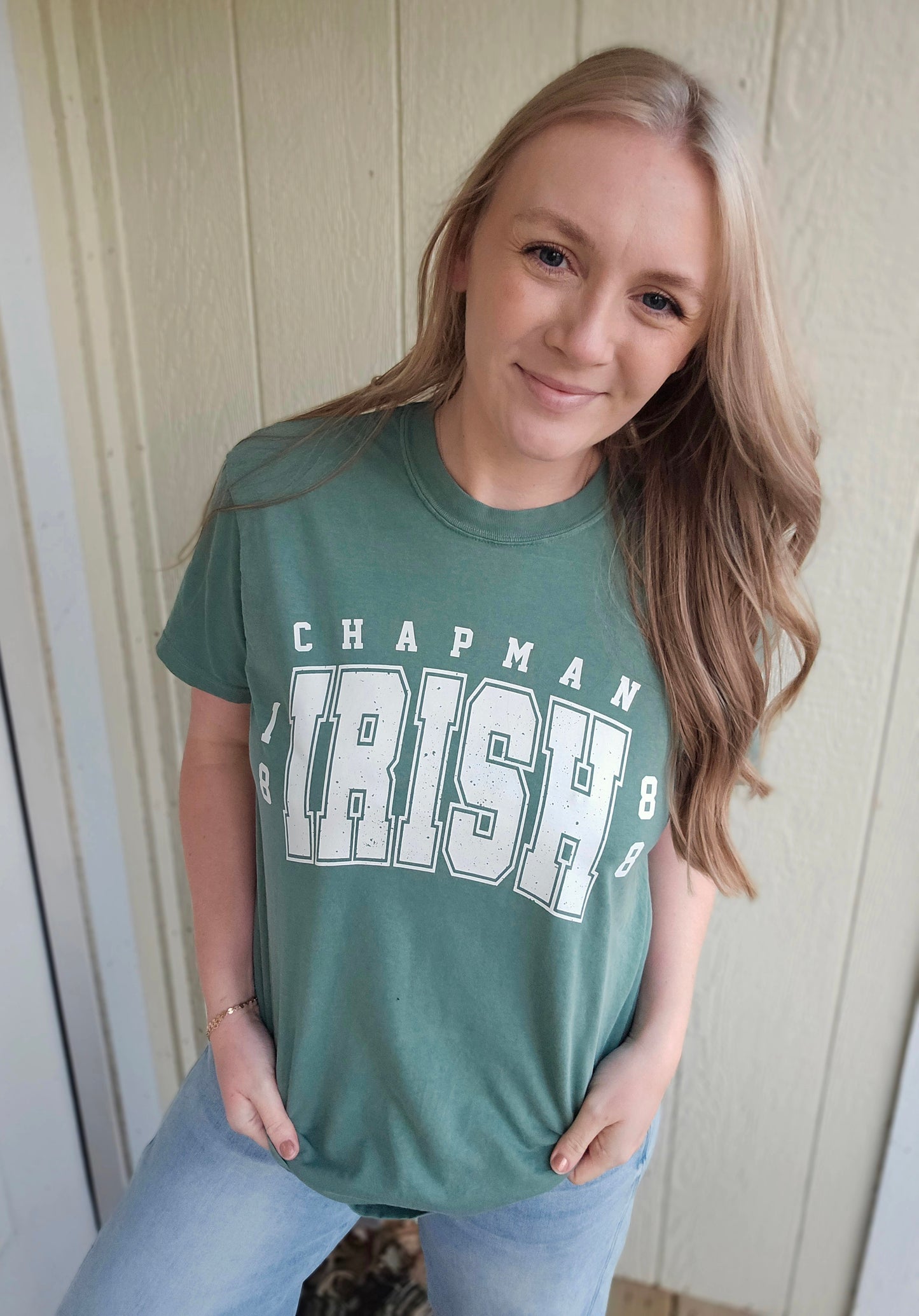 CHAPMAN Varsity 1888 Vintage Green Short Sleeve Tee