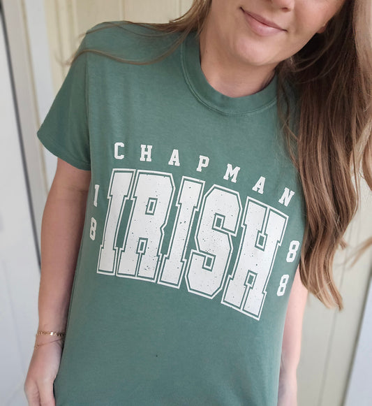 CHAPMAN Varsity 1888 Vintage Green Short Sleeve Tee
