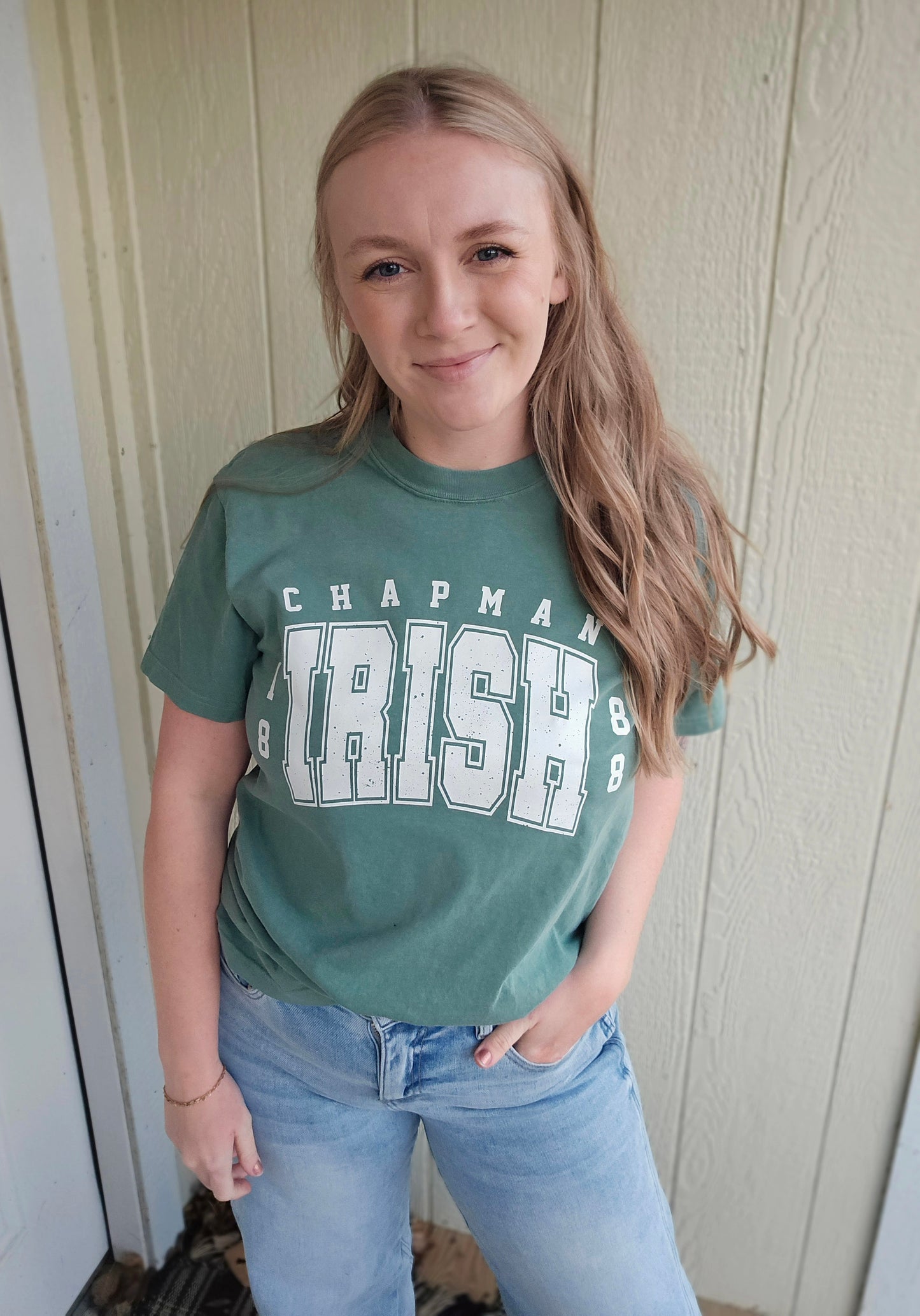 CHAPMAN Varsity 1888 Vintage Green Short Sleeve Tee