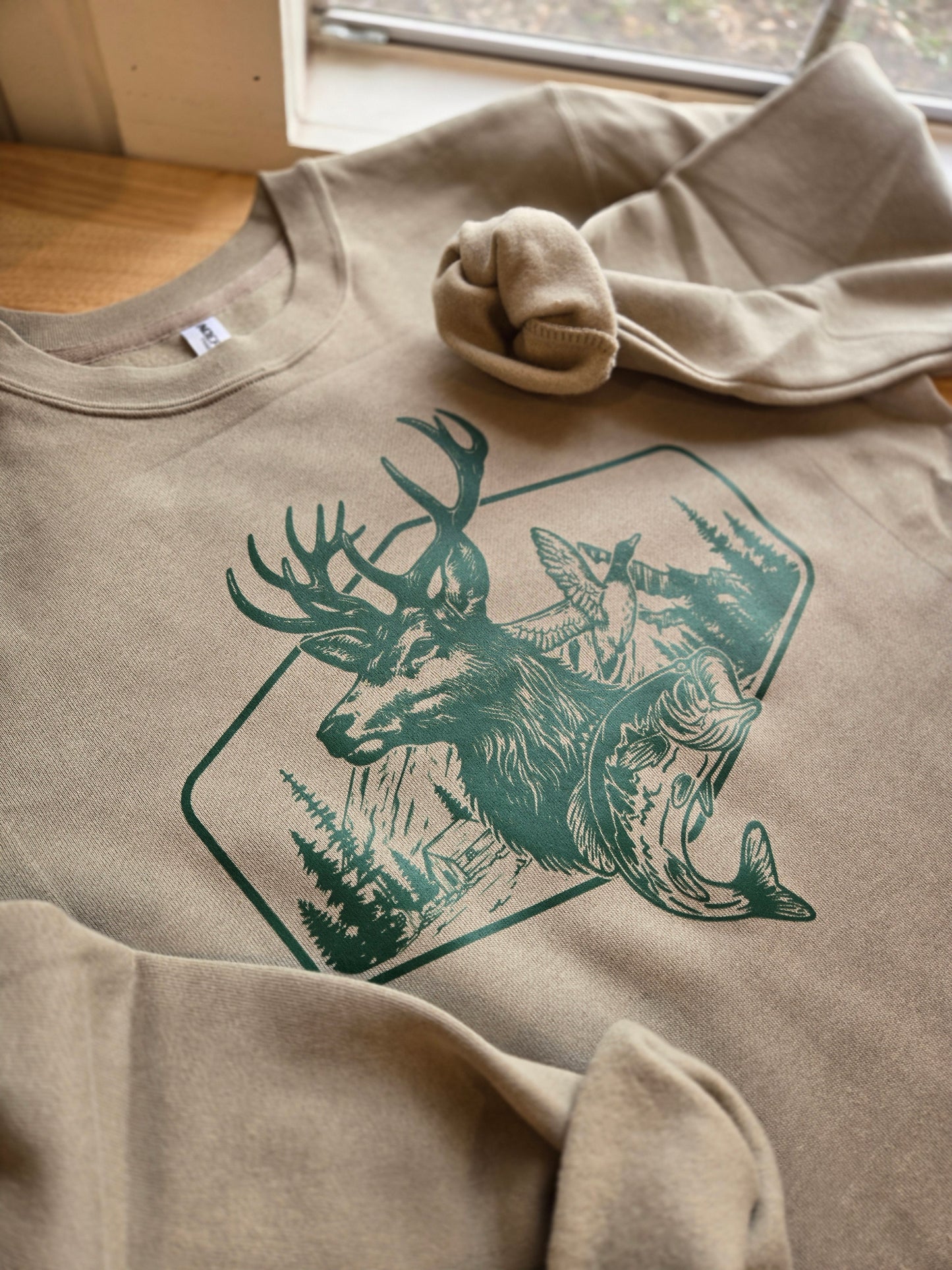 OUTDOORSY Taupe Crewneck Sweatshirt