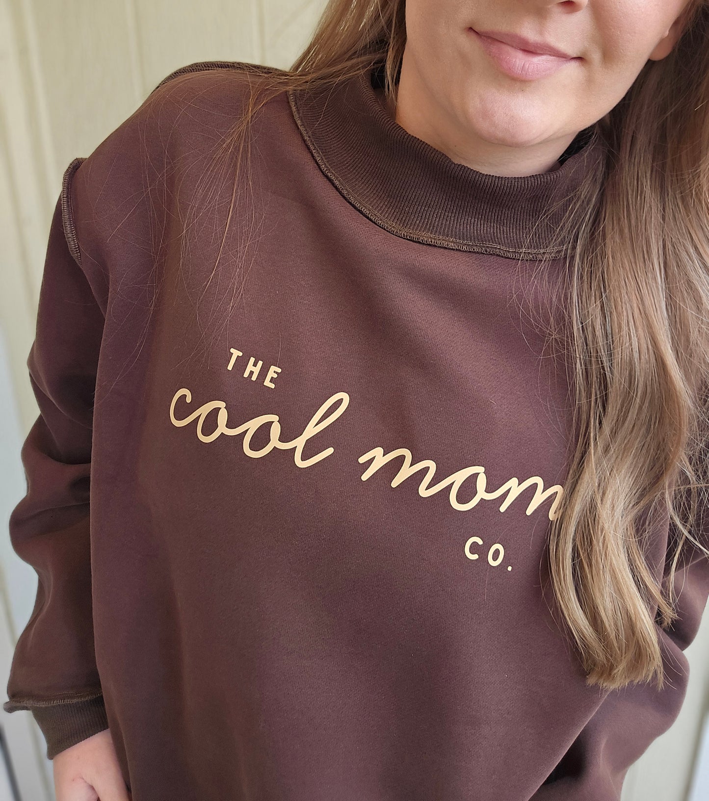 COOL MOM CO./MOTHER Reversible Mockneck Crewneck Sweatshirt