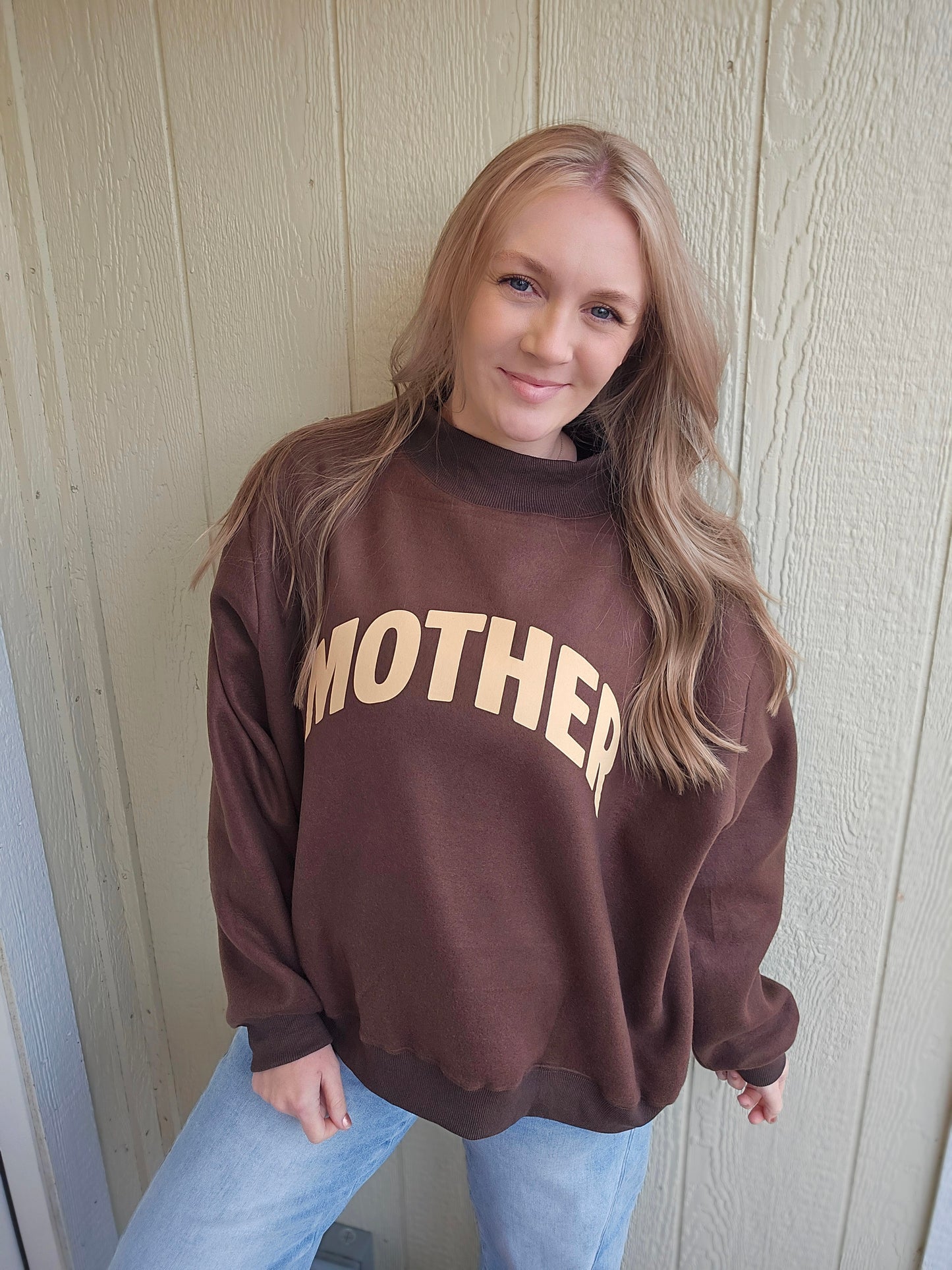 COOL MOM CO./MOTHER Reversible Mockneck Crewneck Sweatshirt
