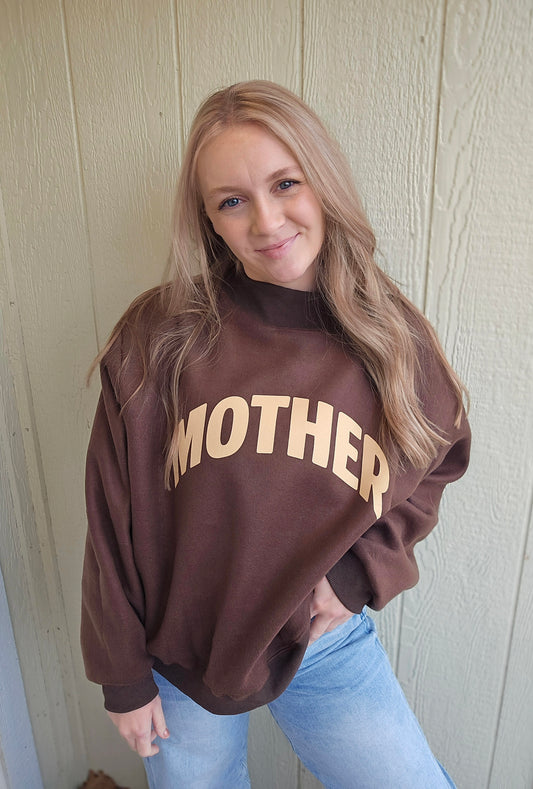 COOL MOM CO./MOTHER Reversible Mockneck Crewneck Sweatshirt