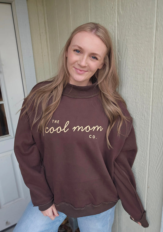 COOL MOM CO./MOTHER Reversible Mockneck Crewneck Sweatshirt