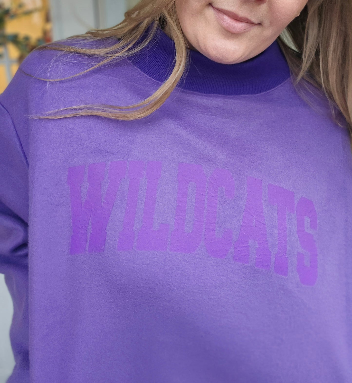 WILDCATS Reversible Mock-neck Crewneck Sweatshirt