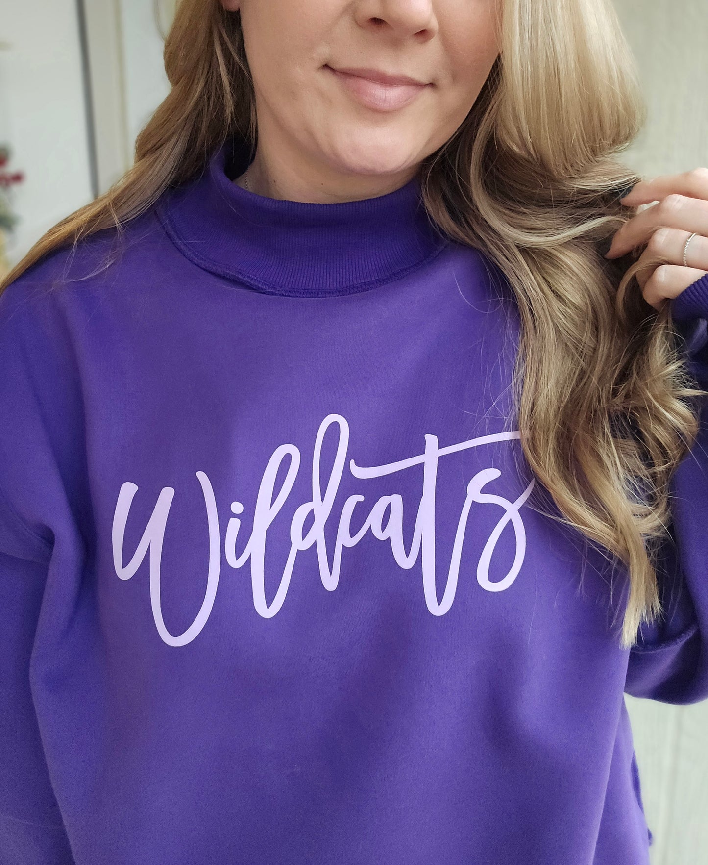 WILDCATS Reversible Mock-neck Crewneck Sweatshirt