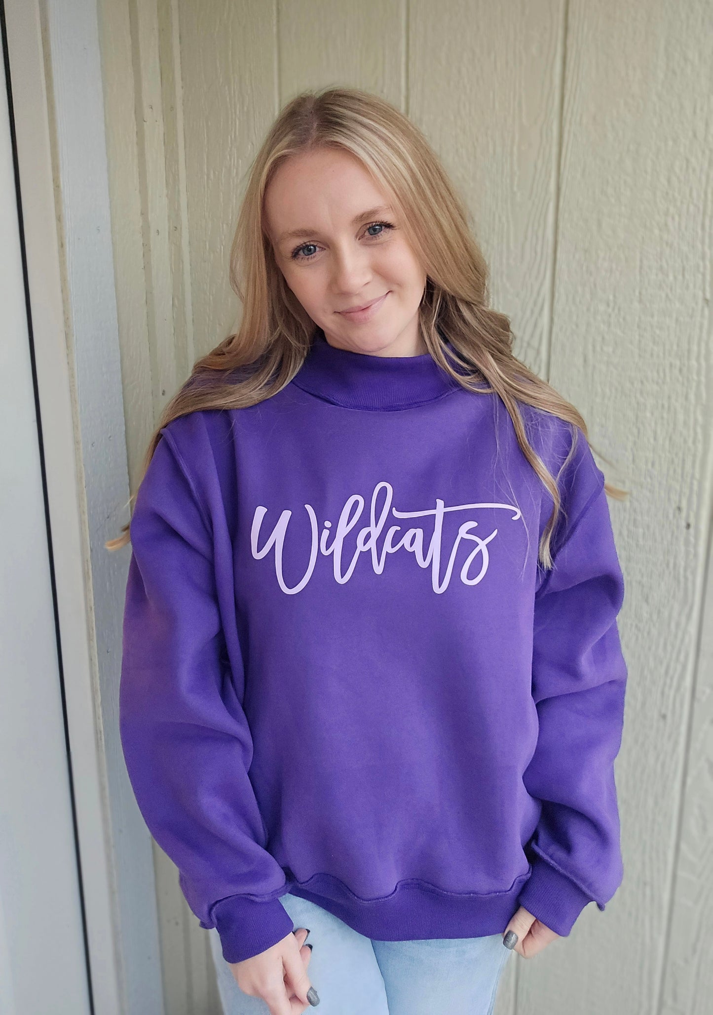 WILDCATS Reversible Mock-neck Crewneck Sweatshirt