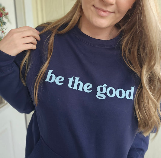 BE THE GOOD Navy Pocket Crewneck Sweatshirt