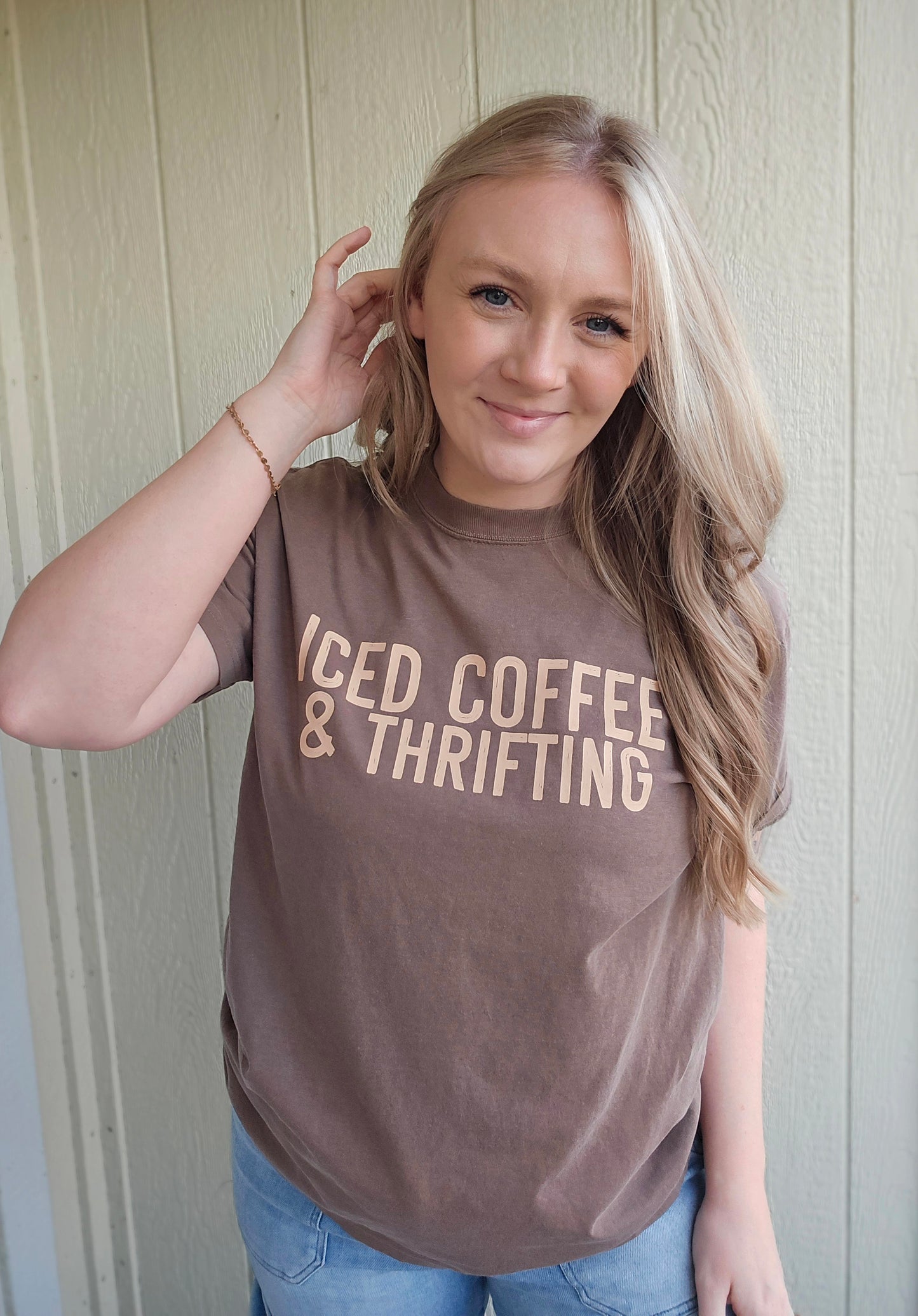ICED COFFEE & THRIFTING Vintage Wash Tee