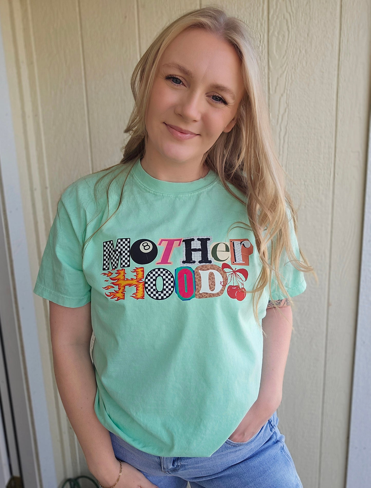 MOTHERHOOD Mint Green Vintage Wash Tee