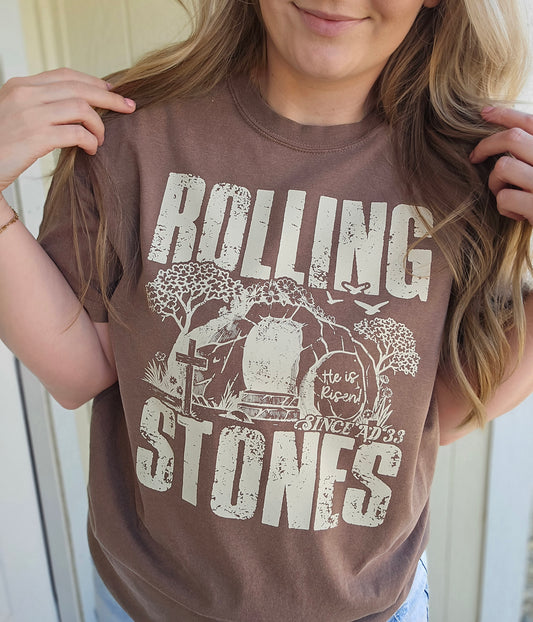 ROLLING STONES Espresso Vintage Wash Tee