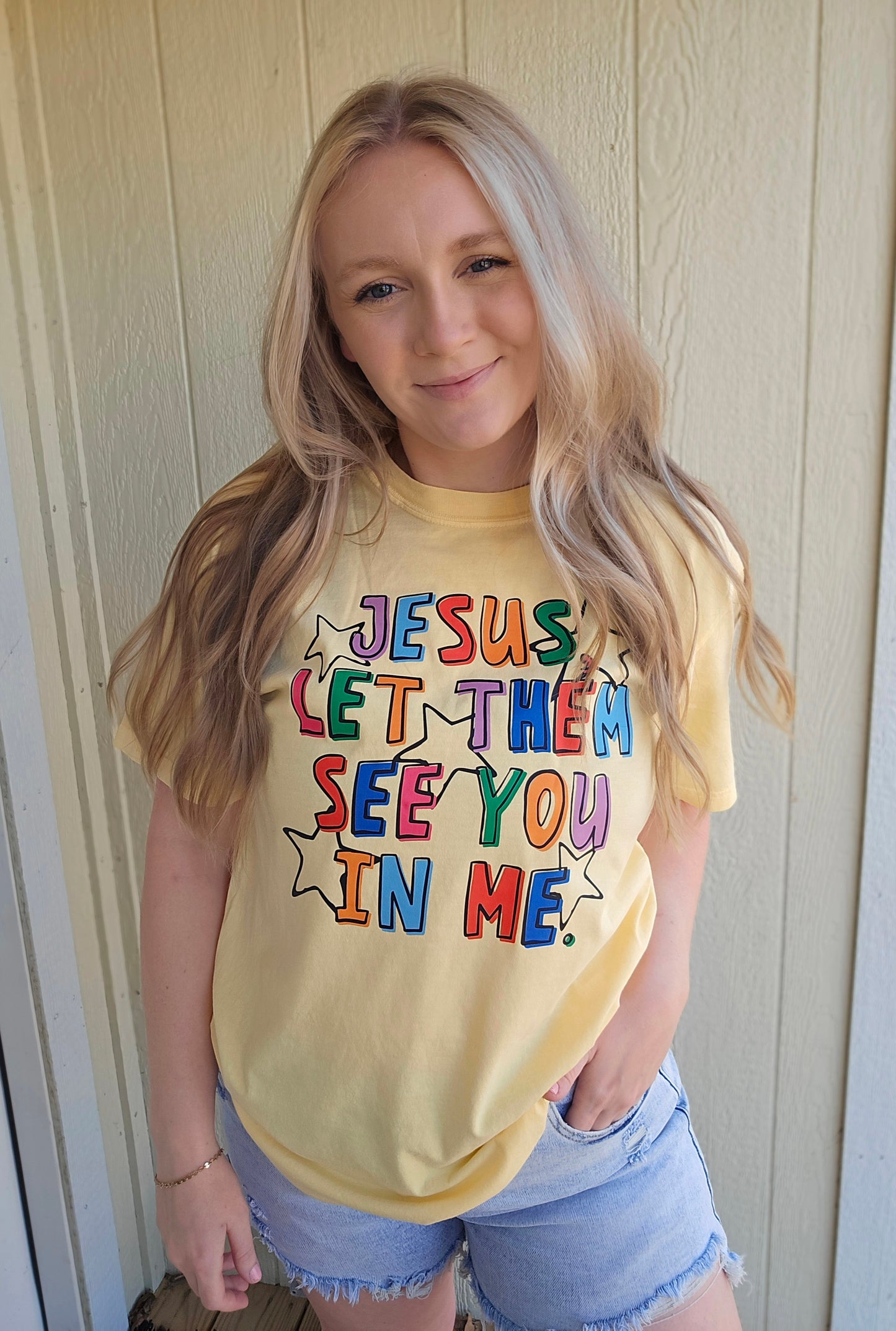 SEE YOU IN ME Butter Yellow Vintage Wash Tee