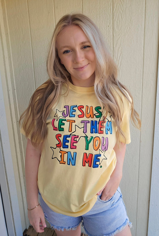SEE YOU IN ME Butter Yellow Vintage Wash Tee