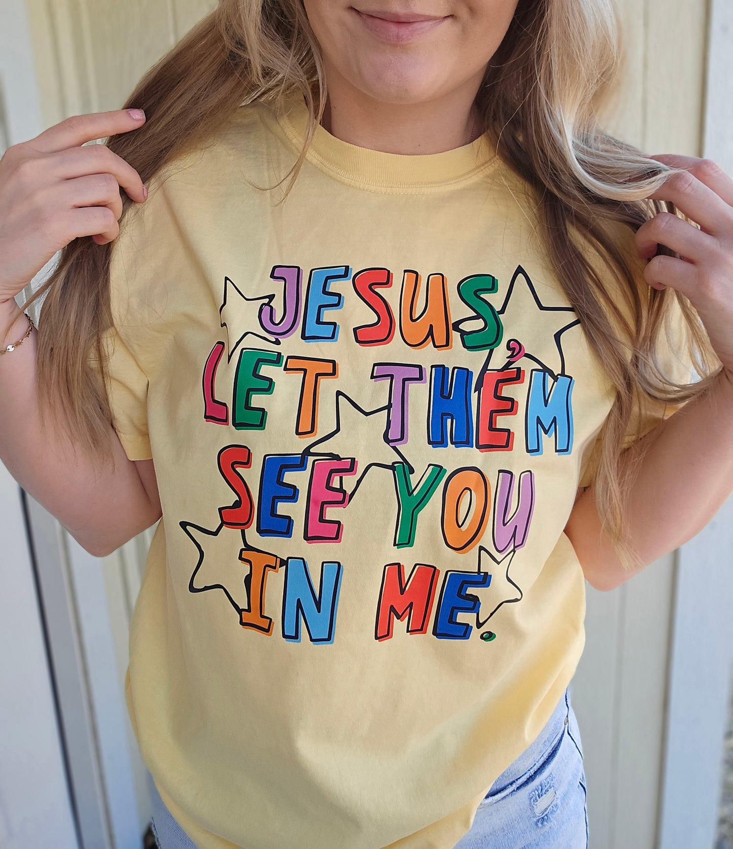 SEE YOU IN ME Butter Yellow Vintage Wash Tee