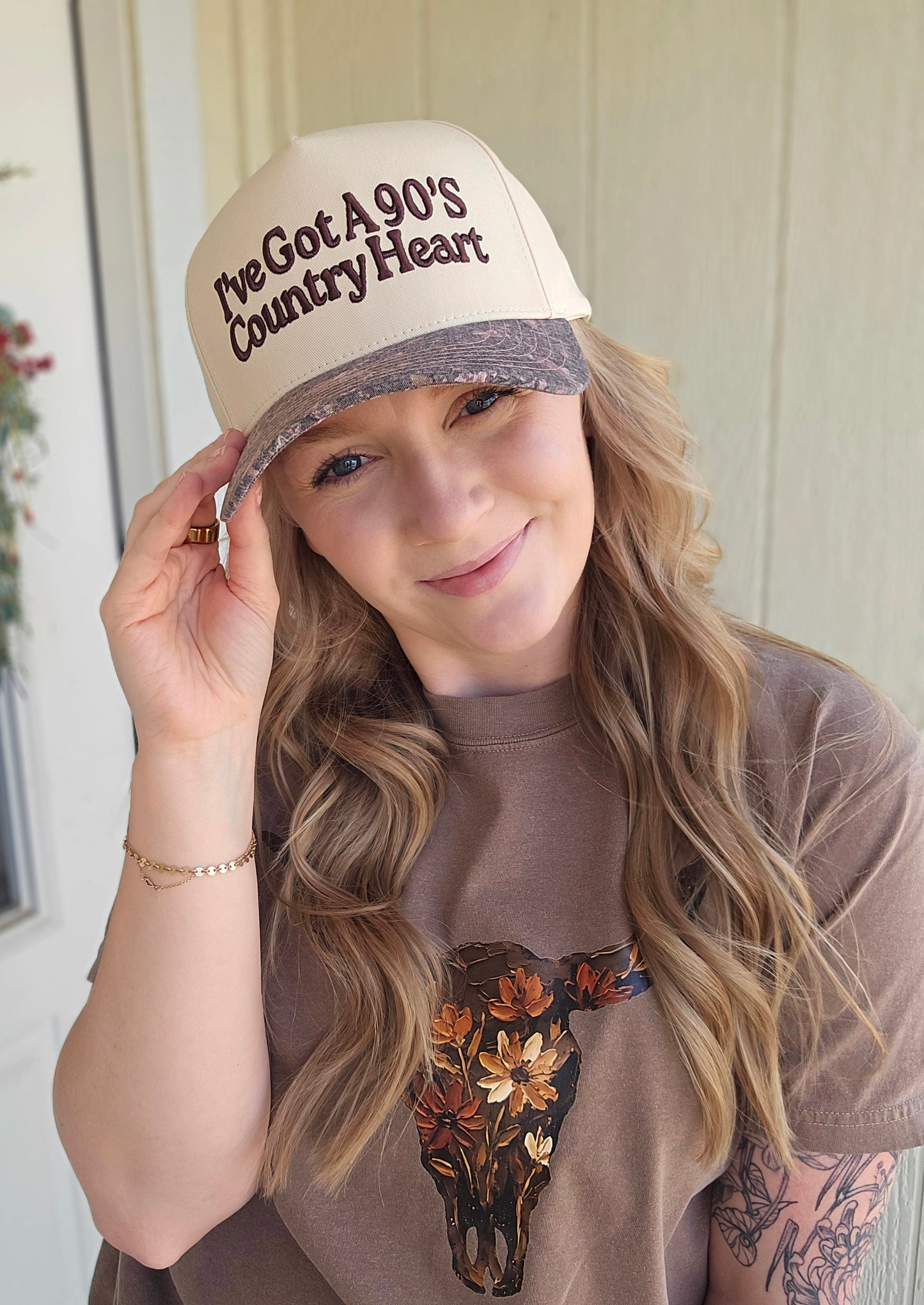 I'VE GOT A 90s COUNTRY HEART Camo Trucker Hat