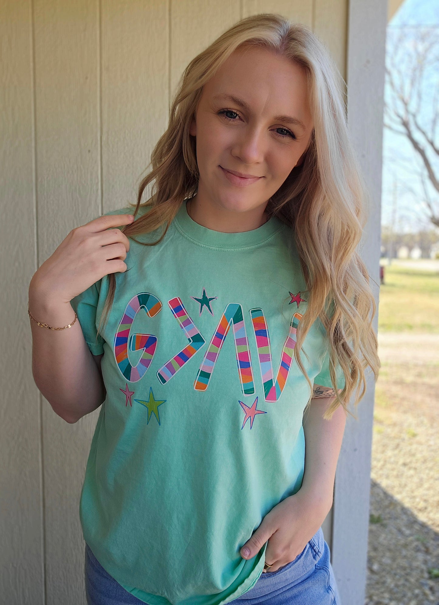 GOD IS GREATER Mint Vintage Wash Tee