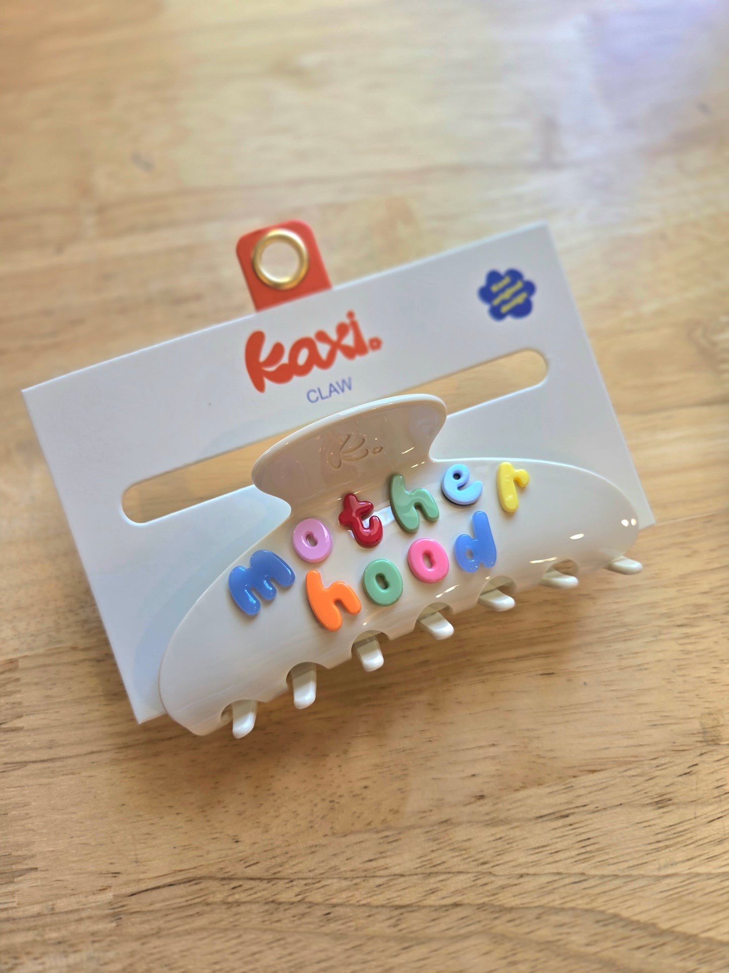 MOTHERHOOD Rainbow Bubble Ivory Claw Clip (Large)