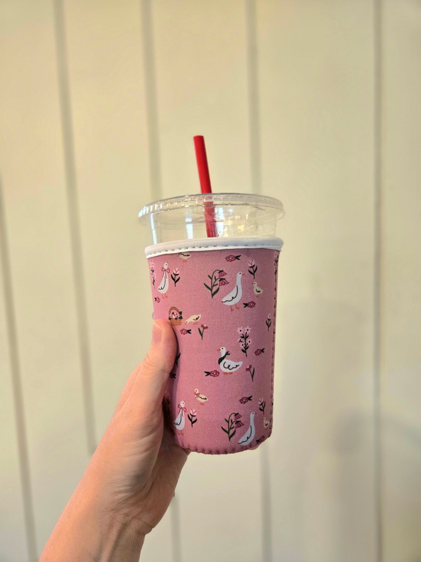 MAMA GOOSE Mauve Pink Iced Coffee Sleeve