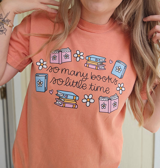 SO MANY BOOKS Terracotta Vintage Wash Tee