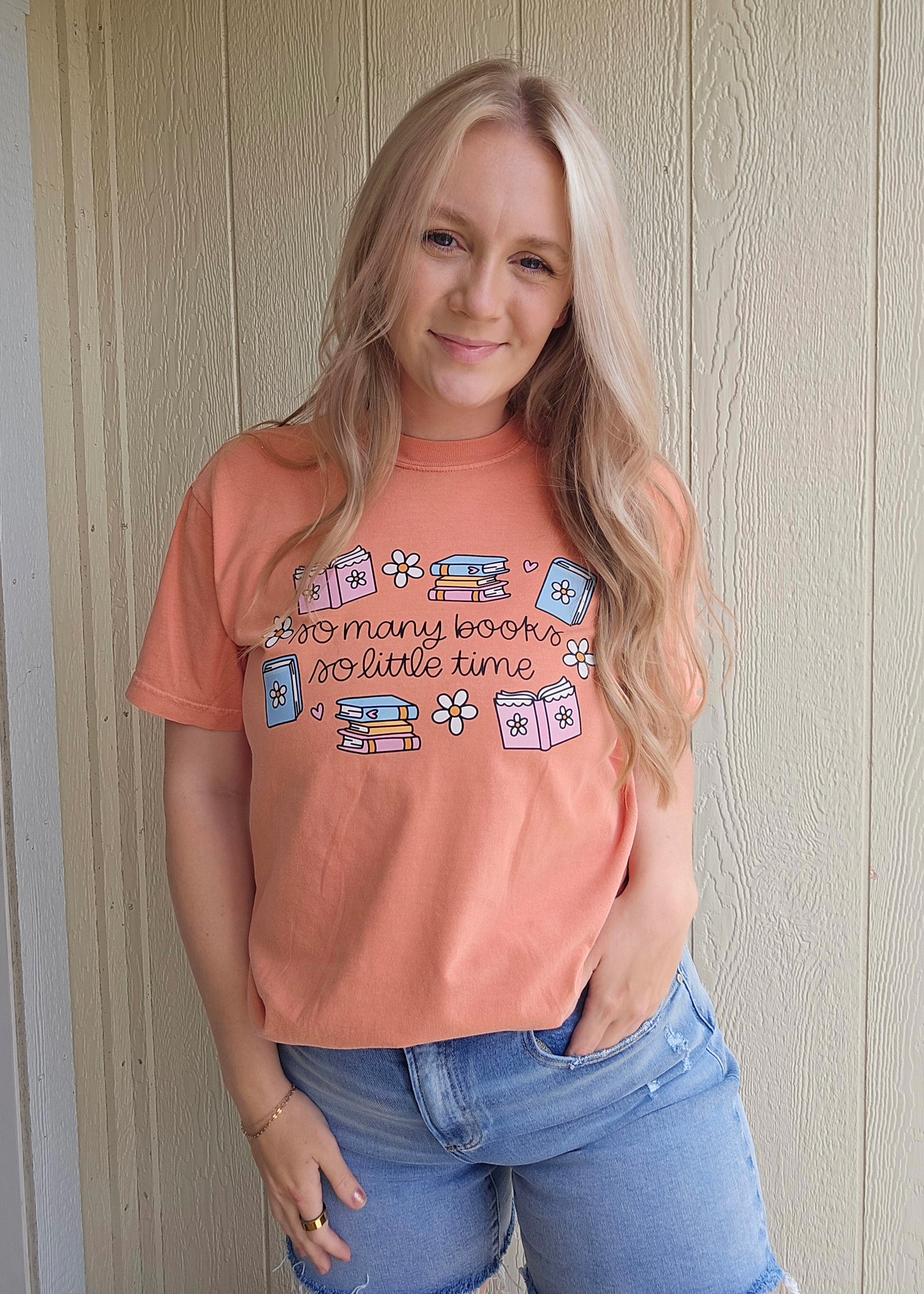SO MANY BOOKS Terracotta Vintage Wash Tee
