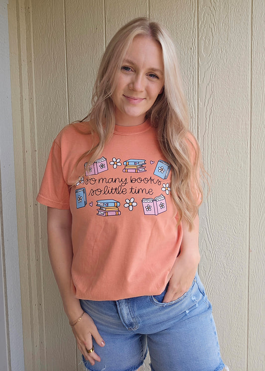 SO MANY BOOKS Terracotta Vintage Wash Tee