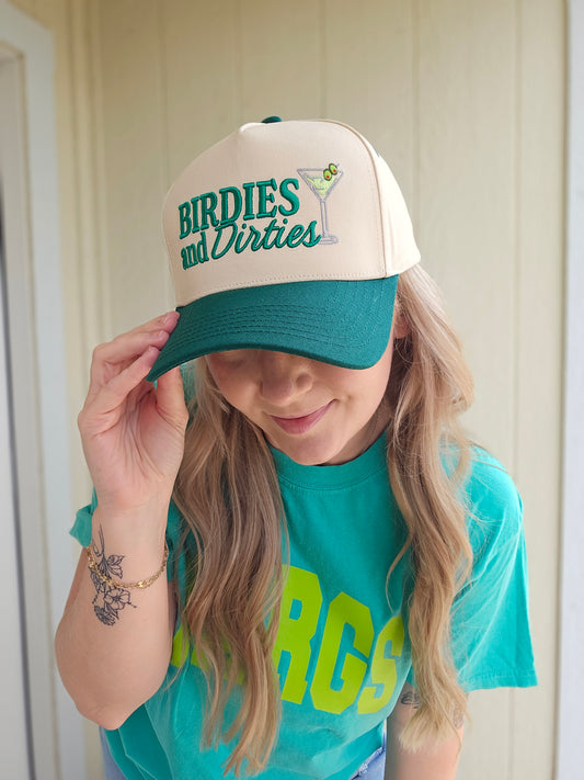 BIRDIES & DIRTIES Two-Tone Puff Embroidered Trucker Hat