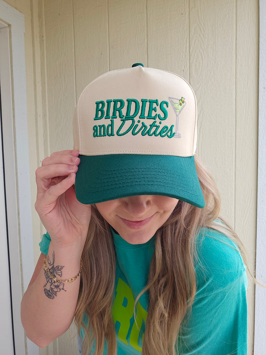 BIRDIES & DIRTIES Two-Tone Puff Embroidered Trucker Hat