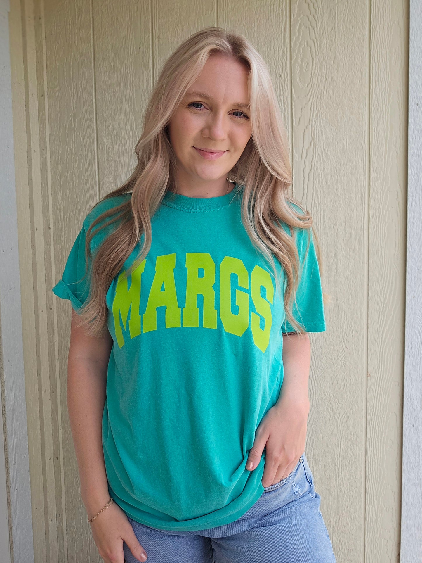 MARGS Varsity Island Green Vintage Wash Tee