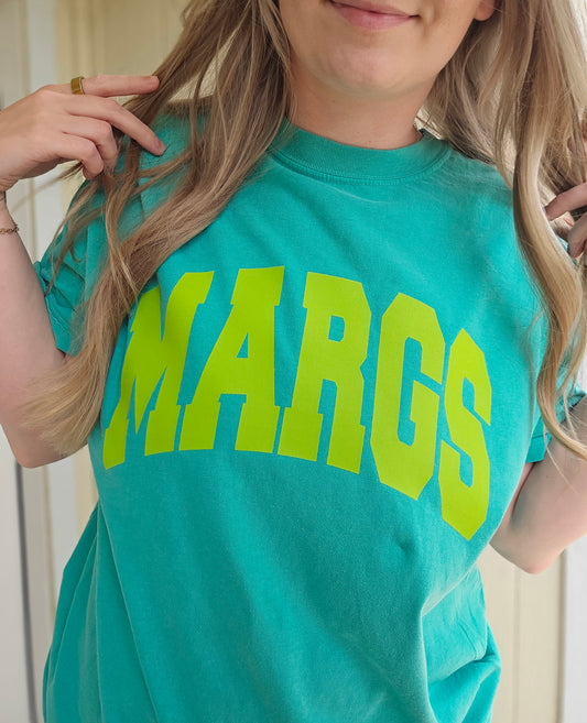 MARGS Varsity Island Green Vintage Wash Tee