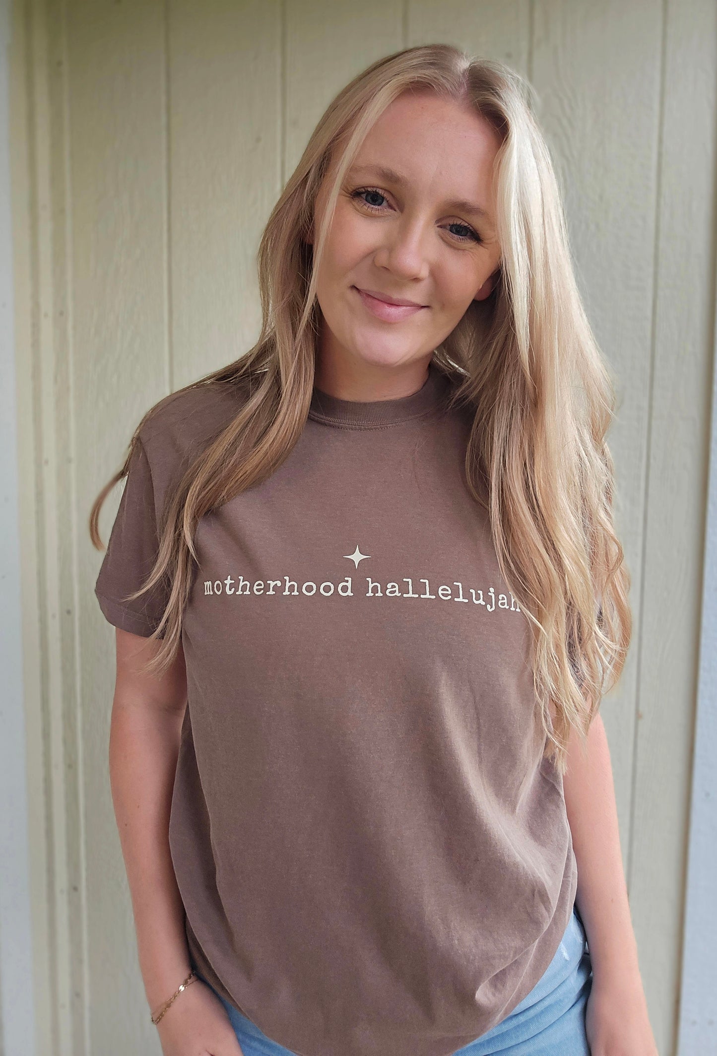 MOTHERHOOD HALLELUJAH Espresso Vintage Wash Tee