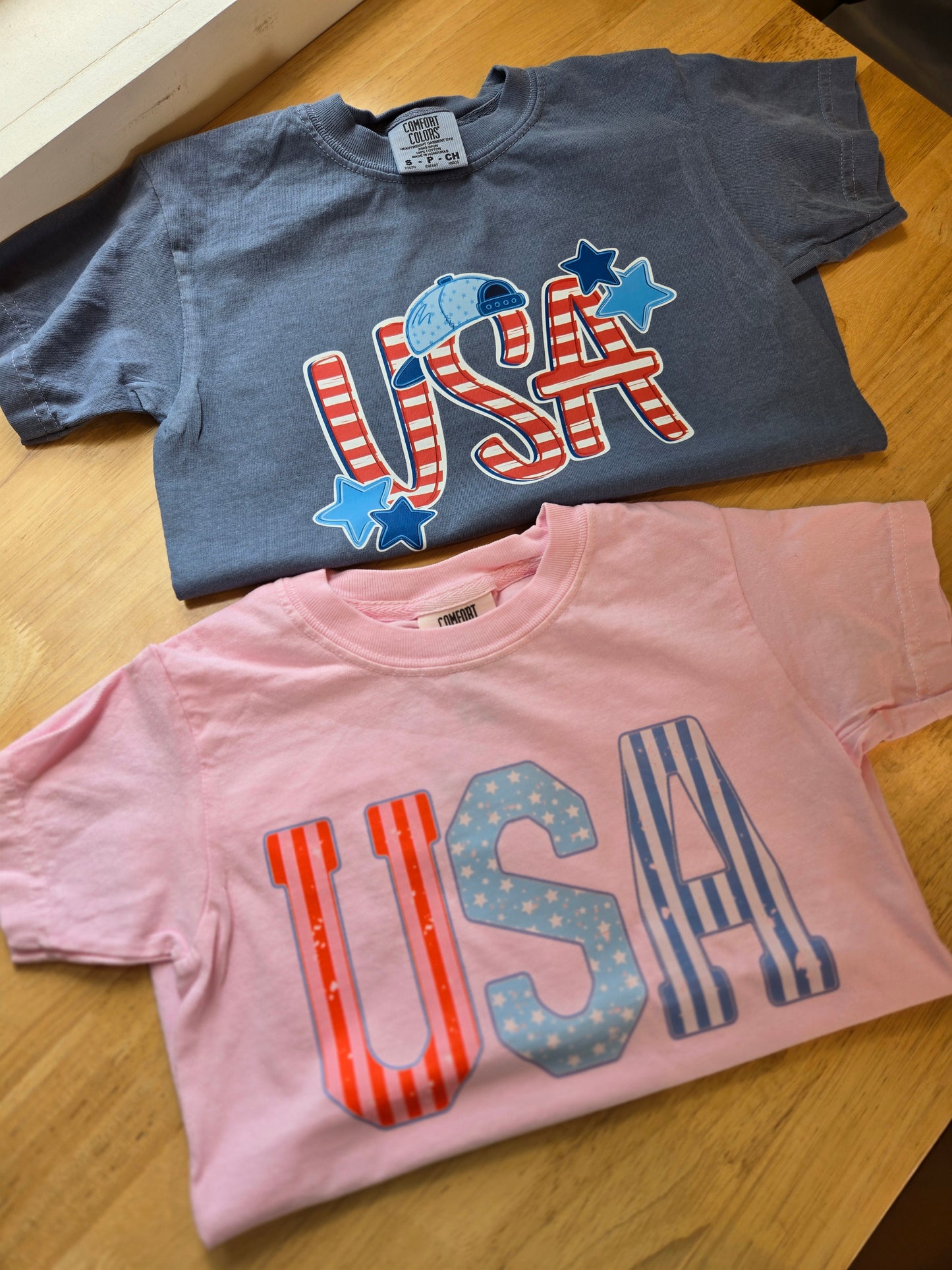 USA BALLCAP Denim Blue Vintage Wash Tee (YOUTH)