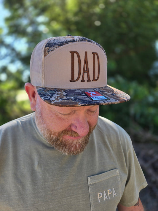 DAD BOLD Realtree Camo Puff Embroidered Snapback