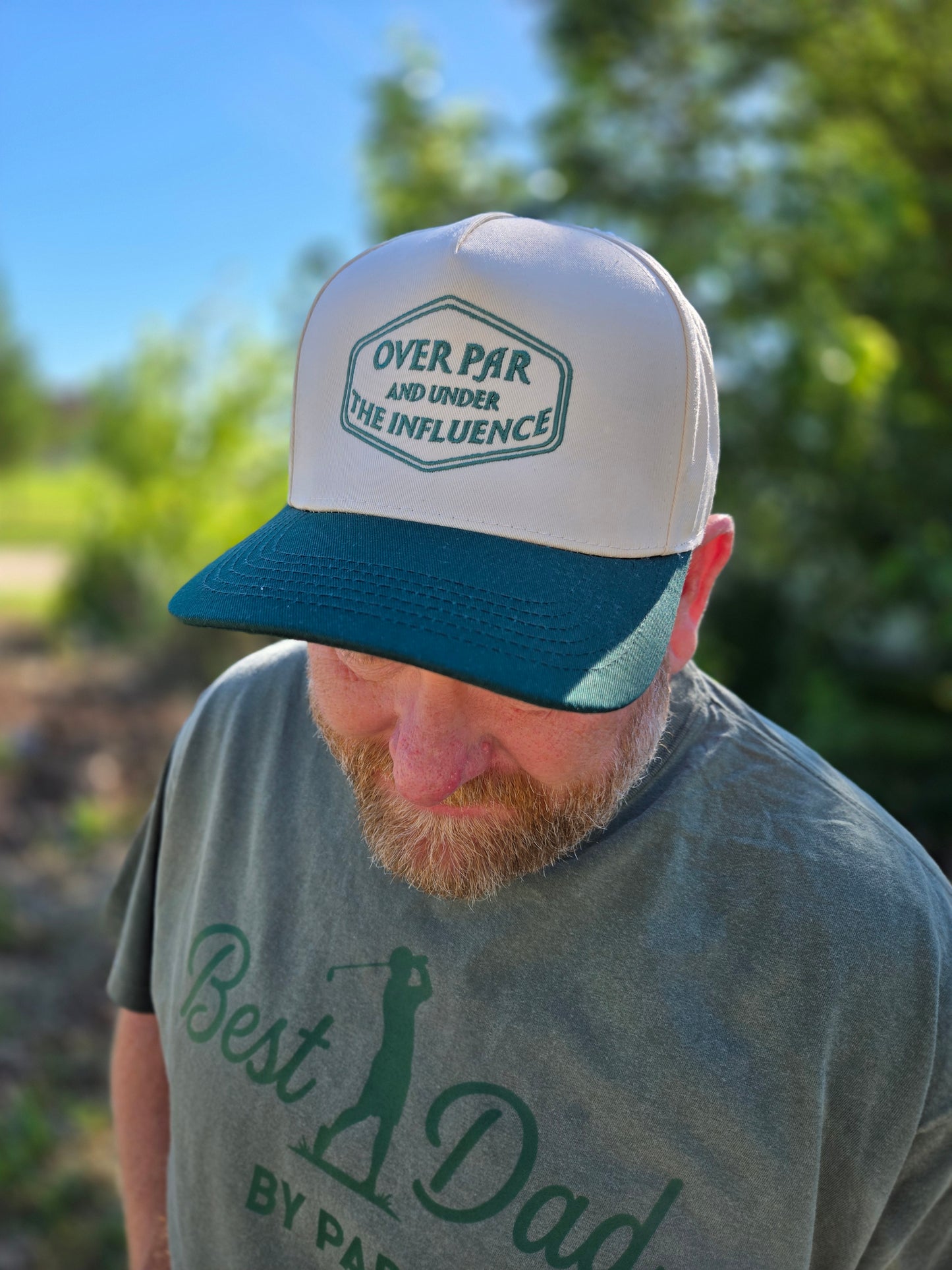 OVER PAR UNDER THE INFLUENCE Embroidered Trucker Hat