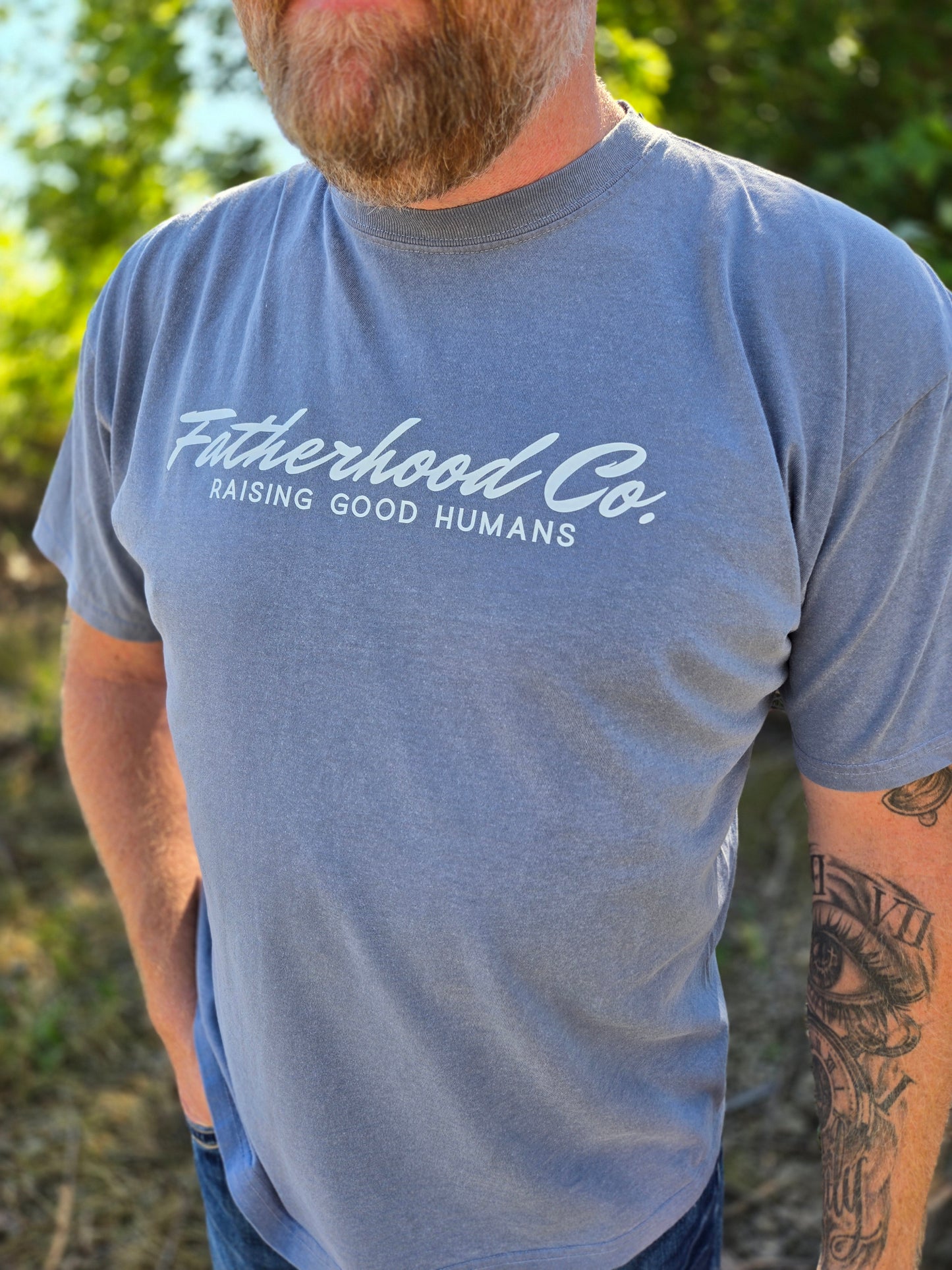 FATHERHOOD CO. Denim Blue Vintage Wash Tee