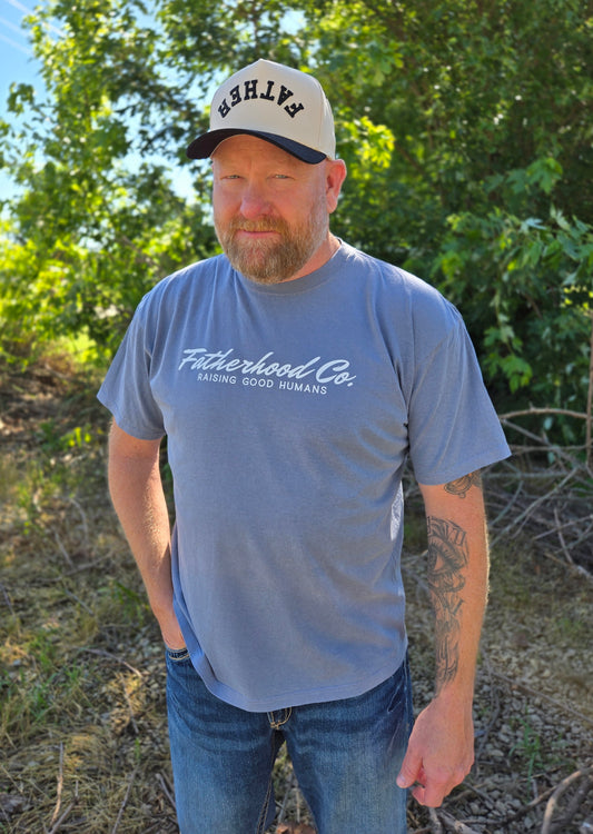 FATHERHOOD CO. Denim Blue Vintage Wash Tee