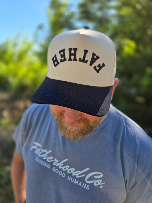 FATHER Upside Down Embroidered Trucker Hat