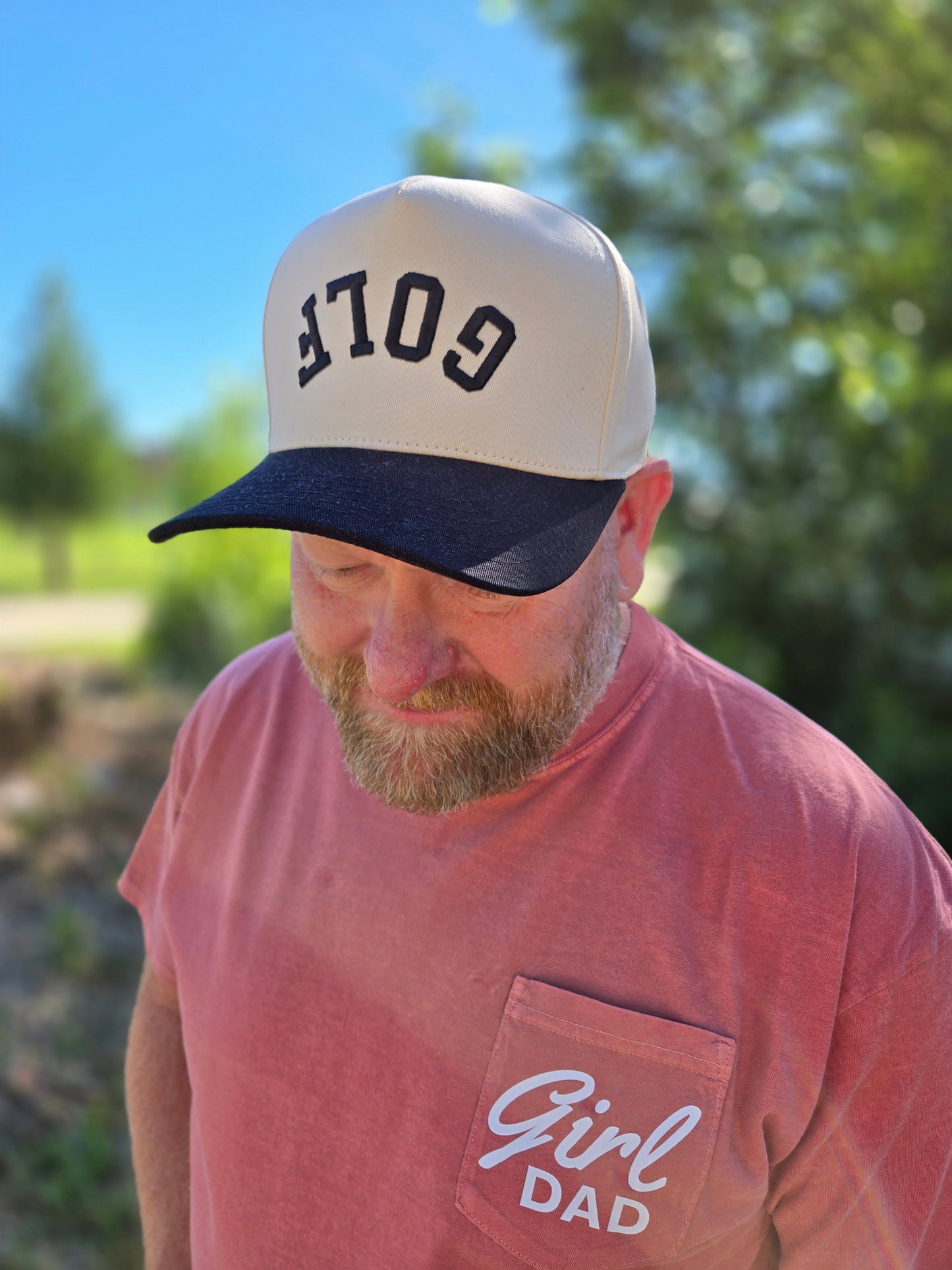 GOLF Upside Down Embroidered Trucker Hat