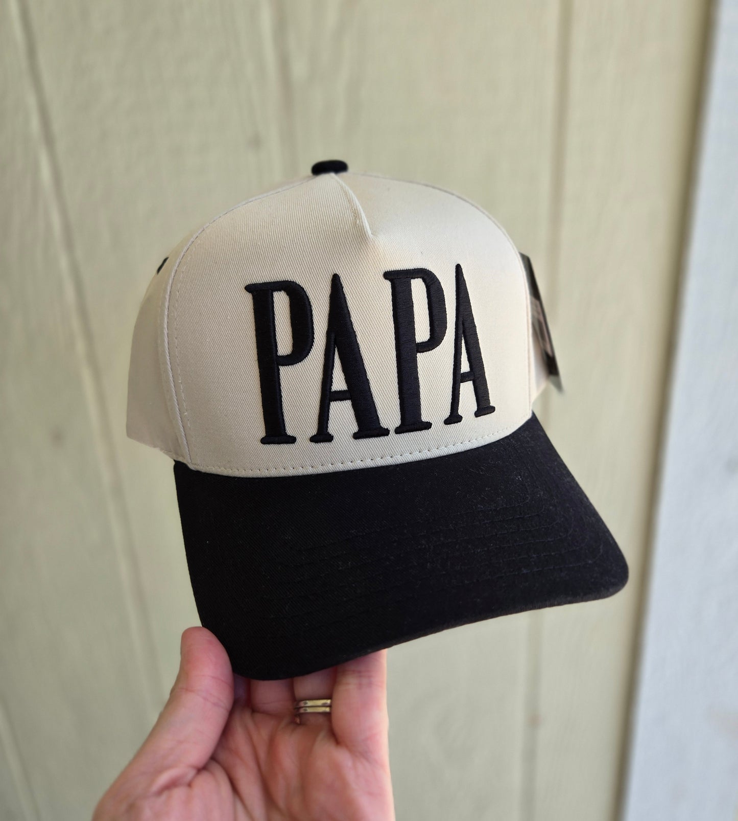 PAPA Two-Tone Puff Embroidered Trucker Hat