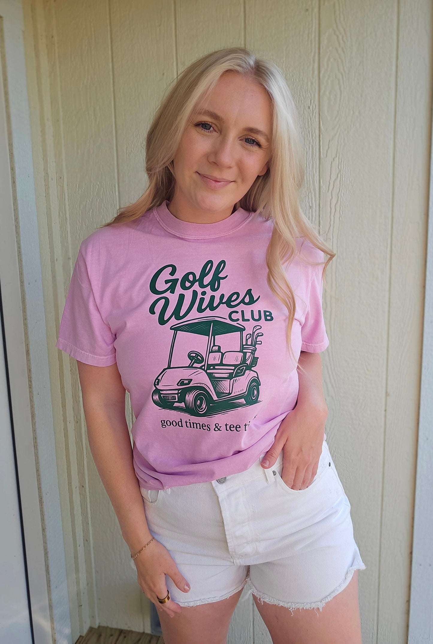 GOLF WIVES CLUB Rose Quartz Vintage Wash Tee