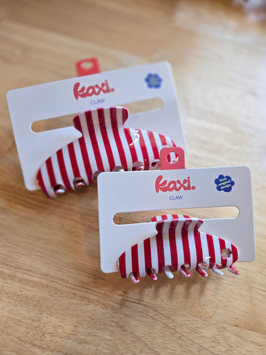 RED STRIPE Claw Clip (2 Sizes)