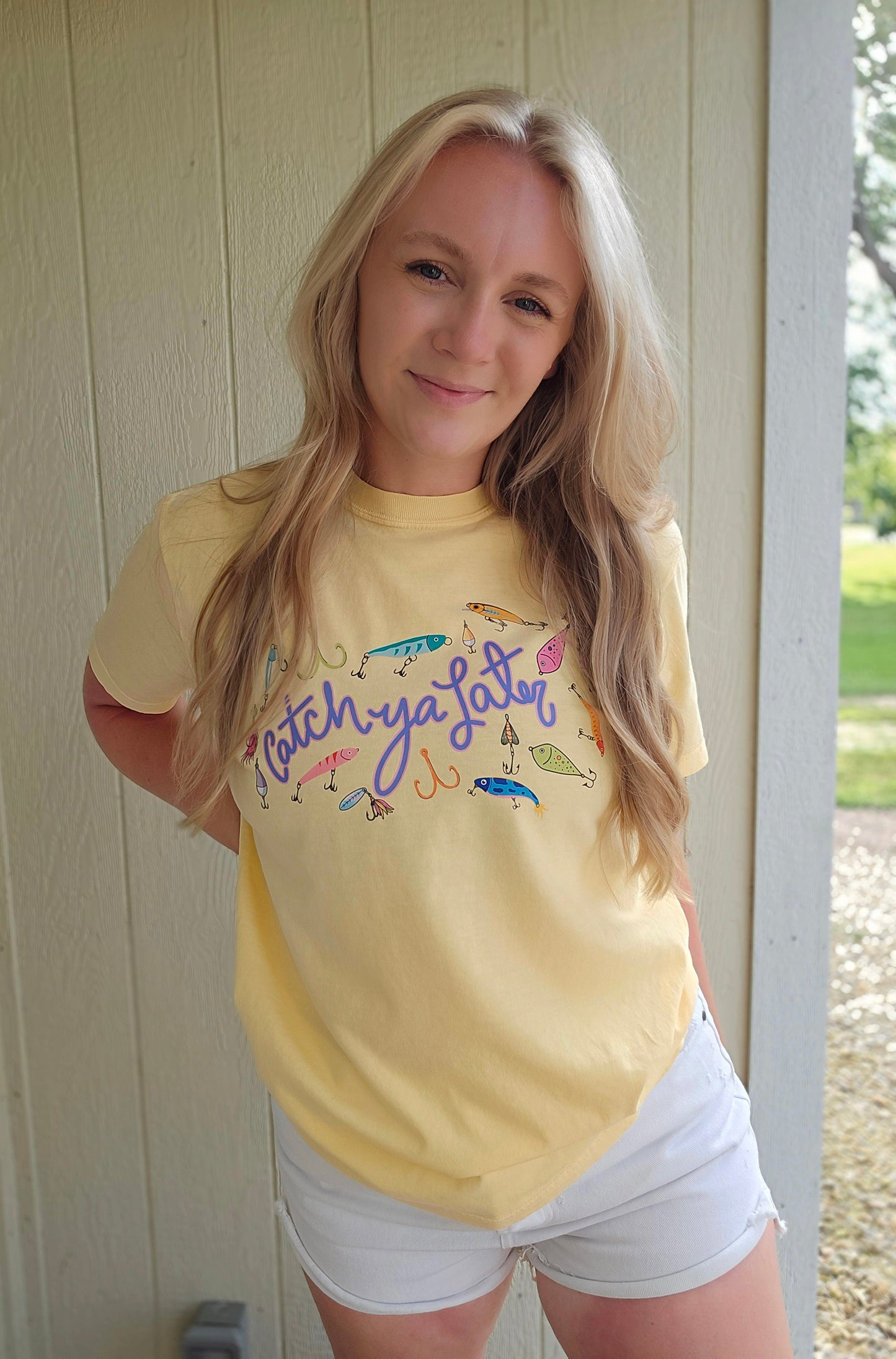 CATCH YA LATER Butter Yellow Vintage Wash Tee