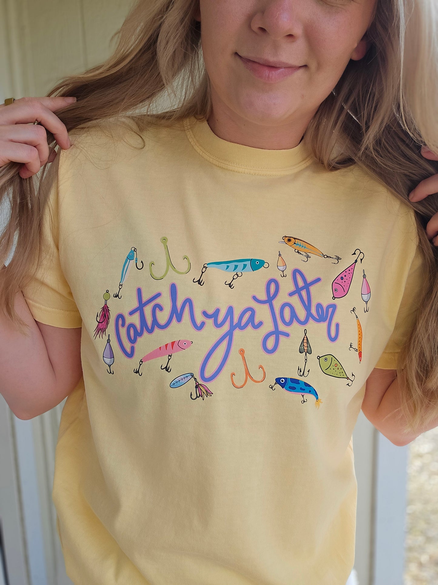 CATCH YA LATER Butter Yellow Vintage Wash Tee