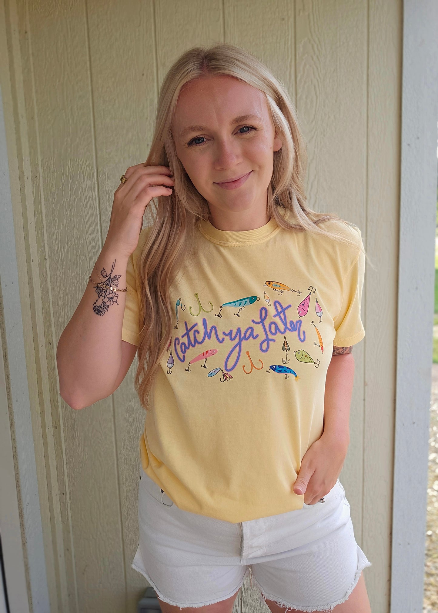 CATCH YA LATER Butter Yellow Vintage Wash Tee