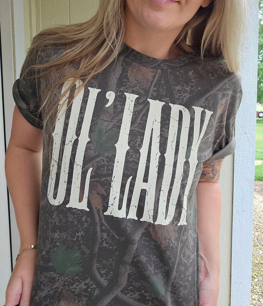 'OL LADY Dark Deadwood Camo Tee