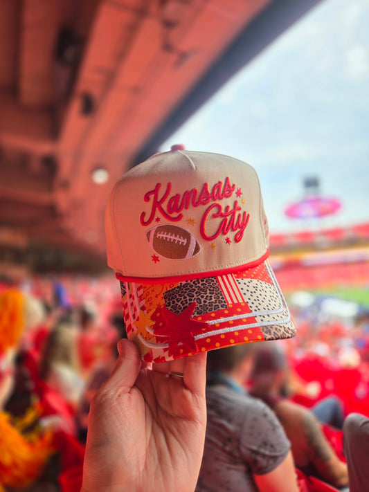 KANSAS CITY Patchwork Embroidered Trucker Hat