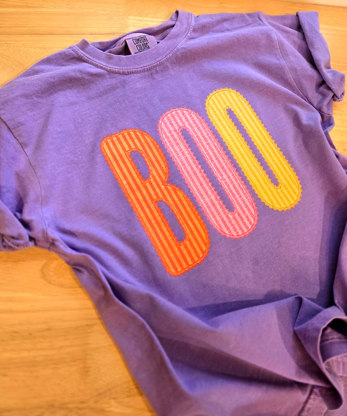 BOO SEERSUCKER Violet Vintage Wash Tee (YOUTH)