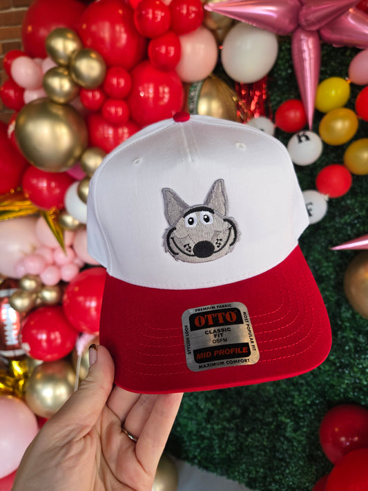 WOLF Red/White Trucker Hat