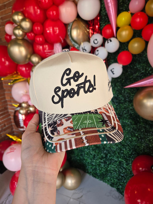 GO SPORTS Patchwork Embroidered Trucker Hat