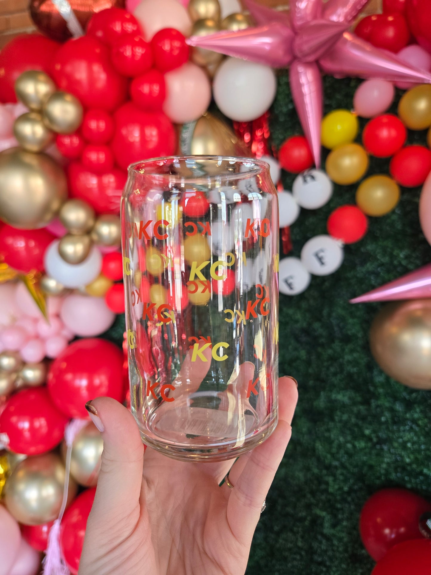 KC Red/Yellow Clear Can Cup